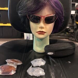 Tifosi Women's Pink Sunglasses set includes Tiffs case